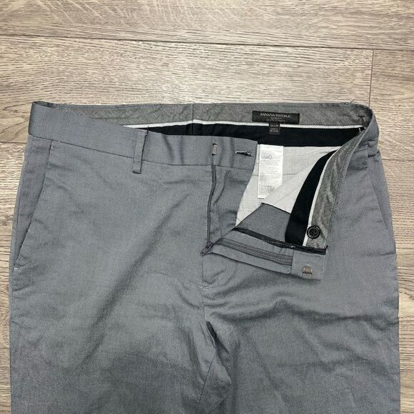Banana Republic Pants Women's 32x34 Slim Fit Stretch Flat Front Gray - Picture 5 of 9